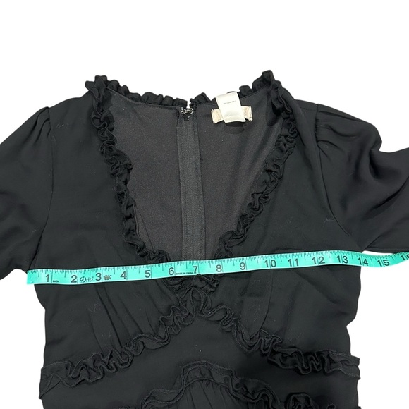 Altar'd State Genevieve Black Babydoll Ruffle Long Sleeve Mini Dress - Size XS - Picture 12 of 16